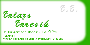 balazs barcsik business card